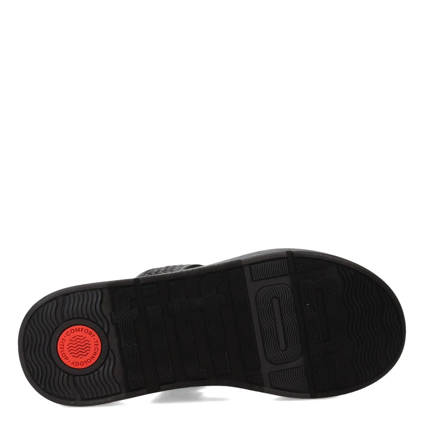 Flip Flops*FitFlop Women's , F-Mode Woven Flatform Toe Post Sandal Black