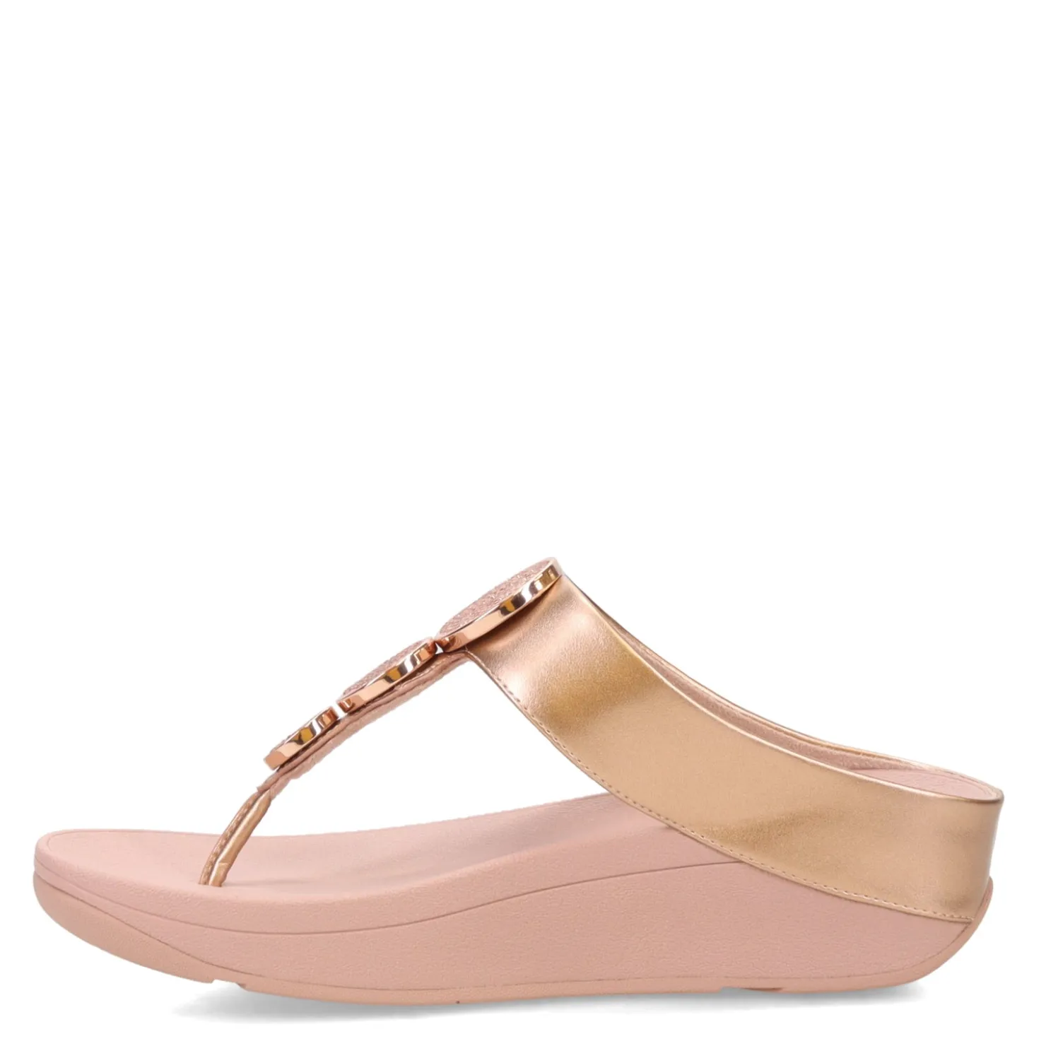 Flip Flops*FitFlop Women's , HALO Bead-Circle Toe-Post Sandal Rose Gold