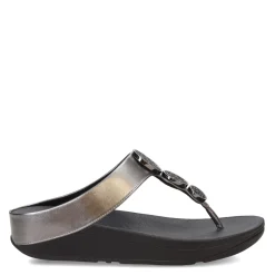 Flip Flops*FitFlop Women's , HALO Bead-Circle Toe-Post Sandal Pewter