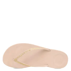Flip Flops*FitFlop Women's , iQushion Sparkle Flip-Flop Beige