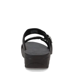 Wedges*FitFlop Women's , Lulu Adjustable Buckle Slide Sandal Black