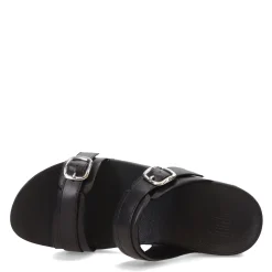 Wedges*FitFlop Women's , Lulu Adjustable Buckle Slide Sandal Black