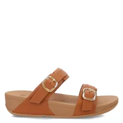 Wedges*FitFlop Women's , Lulu Adjustable Buckle Slide Sandal Light Tan
