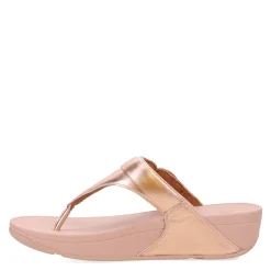 Wedges*FitFlop Women's , Lulu Adjustable Thong Sandal Rose Gold