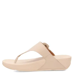 Wedges*FitFlop Women's , Lulu Covered Buckle Thong Sandal Beige