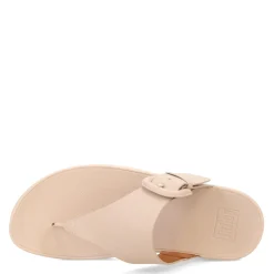 Wedges*FitFlop Women's , Lulu Covered Buckle Thong Sandal Beige