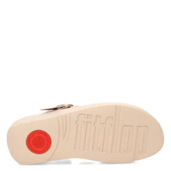 Wedges*FitFlop Women's , Lulu Covered Buckle Thong Sandal Beige
