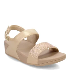 Wedges*FitFlop Women's , Lulu Crystal Backstrap Sandal Latte Beige
