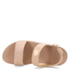Wedges*FitFlop Women's , Lulu Crystal Backstrap Sandal Latte Beige