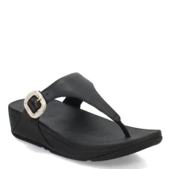 Flip Flops*FitFlop Women's , Lulu Crystal Buckle Thong Sandal Black
