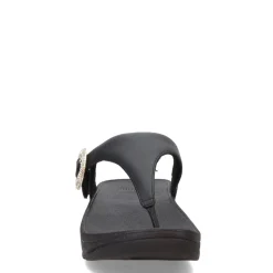 Flip Flops*FitFlop Women's , Lulu Crystal Buckle Thong Sandal Black