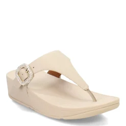 Flip Flops*FitFlop Women's , Lulu Crystal Buckle Thong Sandal Beige