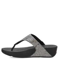 Wedges*FitFlop Women's , Lulu Glitter Thong Sandal Silver