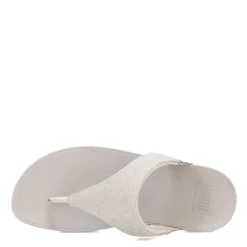 Wedges*FitFlop Women's , Lulu Shimmerlux Thong Sandal Silver