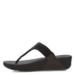 Wedges*FitFlop Women's , Lulu Shimmerlux Thong Sandal Black