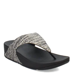 Wedges*FitFlop Women's , Lulu Shimmerweave Thong Sandal Black