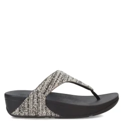 Wedges*FitFlop Women's , Lulu Shimmerweave Thong Sandal Black