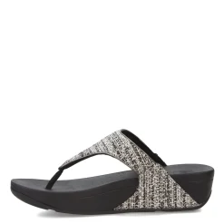 Wedges*FitFlop Women's , Lulu Shimmerweave Thong Sandal Black