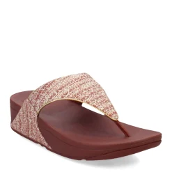 Wedges*FitFlop Women's , Lulu Shimmerweave Thong Sandal Brown