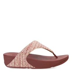Wedges*FitFlop Women's , Lulu Shimmerweave Thong Sandal Brown