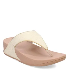 Wedges*FitFlop Women's , Lulu Shimmerweave Thong Sandal Beige