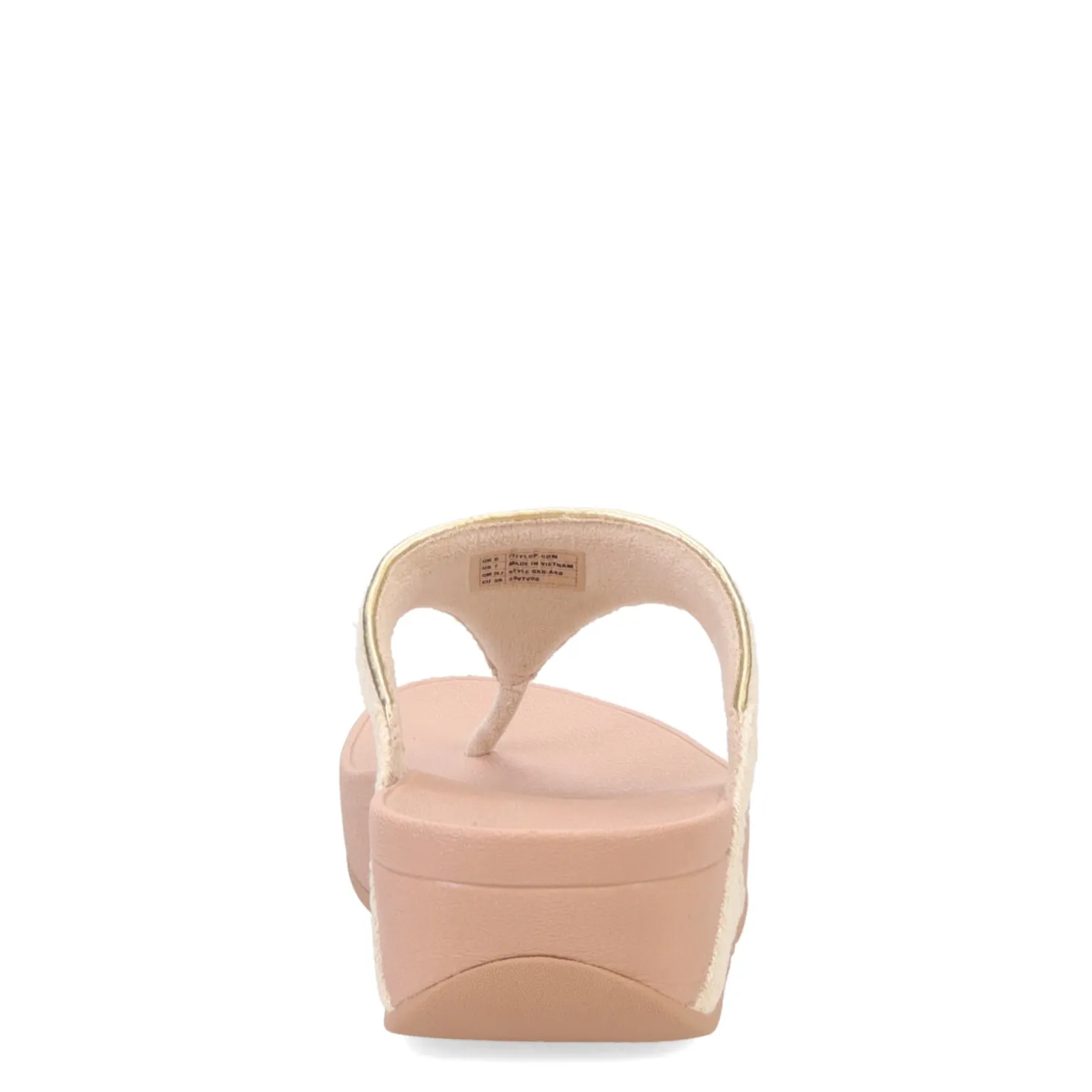 Wedges*FitFlop Women's , Lulu Shimmerweave Thong Sandal Beige