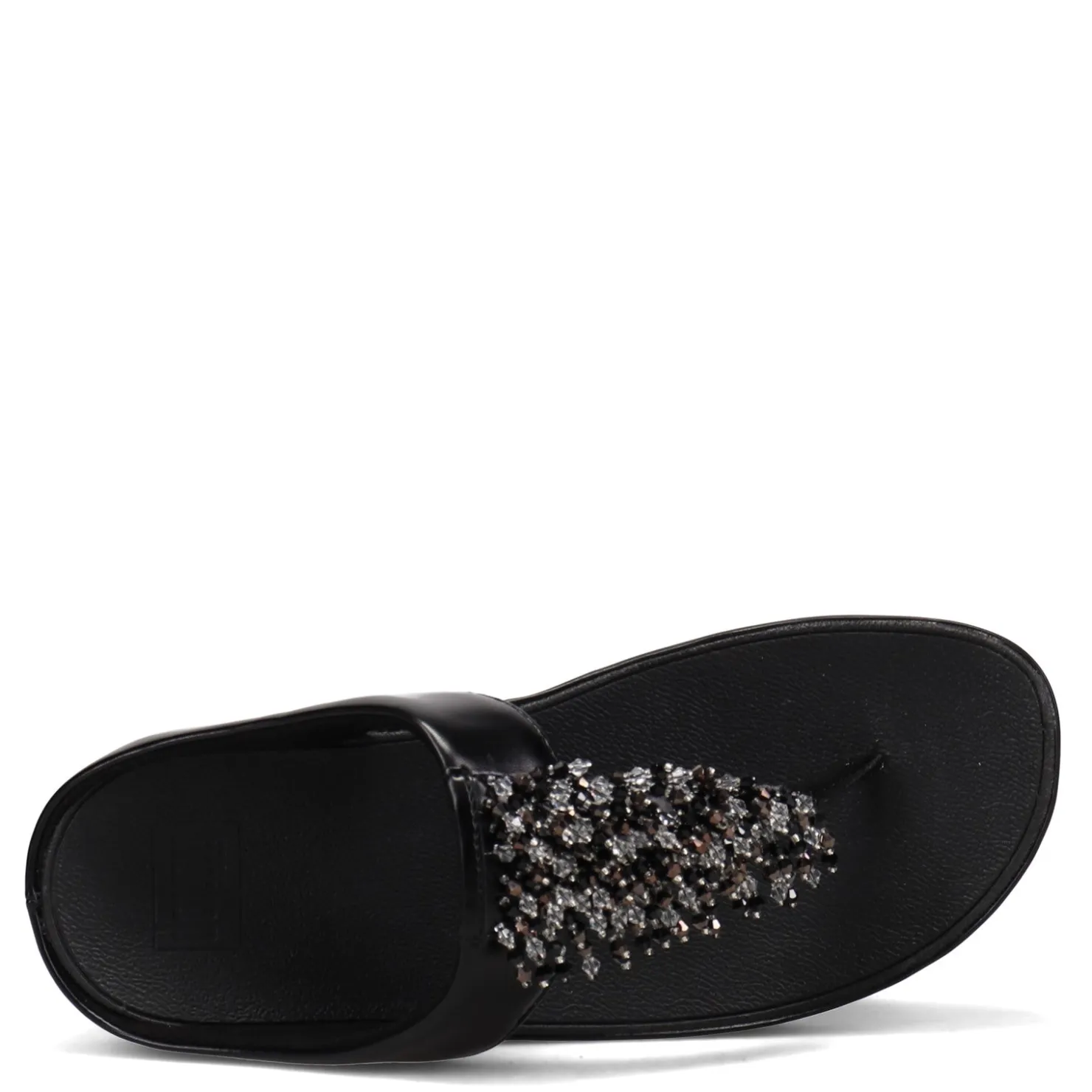 Wedges*FitFlop Women's , Rumba Beaded Toe-Post Sandal Black