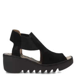 Wedges*Fly London Women's , Biga Sandal Black