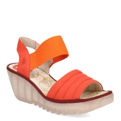 Wedges*Fly London Women's , Yiko Sandal Devil Red