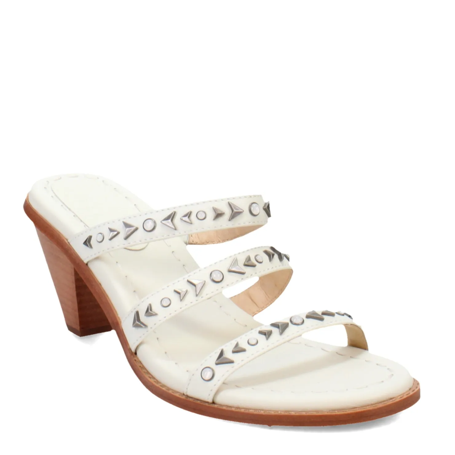 Heeled Sandals*Frye Women's , Estelle Studded Sandal White