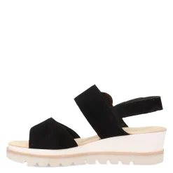 Wedges*Gabor Women's , Wedge Ankle Strap 84.645 Sandal Black