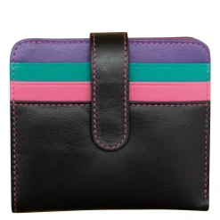 Wallets*Intercontinental Leather Ind Women's ILI, Bifold Wallet - RFID Blocking Black Brights