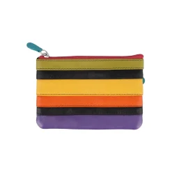 Wallets*Intercontinental Leather Ind Women's ILI, Coin Key Pouch Black Brights
