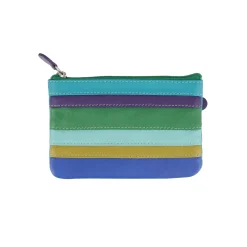 Wallets*Intercontinental Leather Ind Women's ILI, Coin Key Pouch Cool Tropics