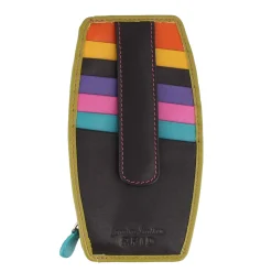 Wallets*Intercontinental Leather Ind Women's ILI, Leather Credit Card Wallet Black Brights