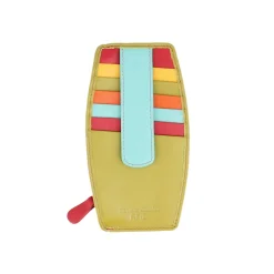 Wallets*Intercontinental Leather Ind Women's ILI, Leather Credit Card Wallet Citrus