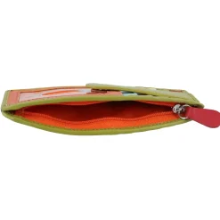 Wallets*Intercontinental Leather Ind Women's ILI, Leather Credit Card Wallet Citrus