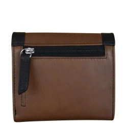 Wallets*Intercontinental Leather Ind Women's ILI, Tri-fold Mini Wallet- RFID Blocking Toffee Black