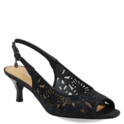 Heeled Sandals*J Renee Women's , Arata Sandal Black Stone