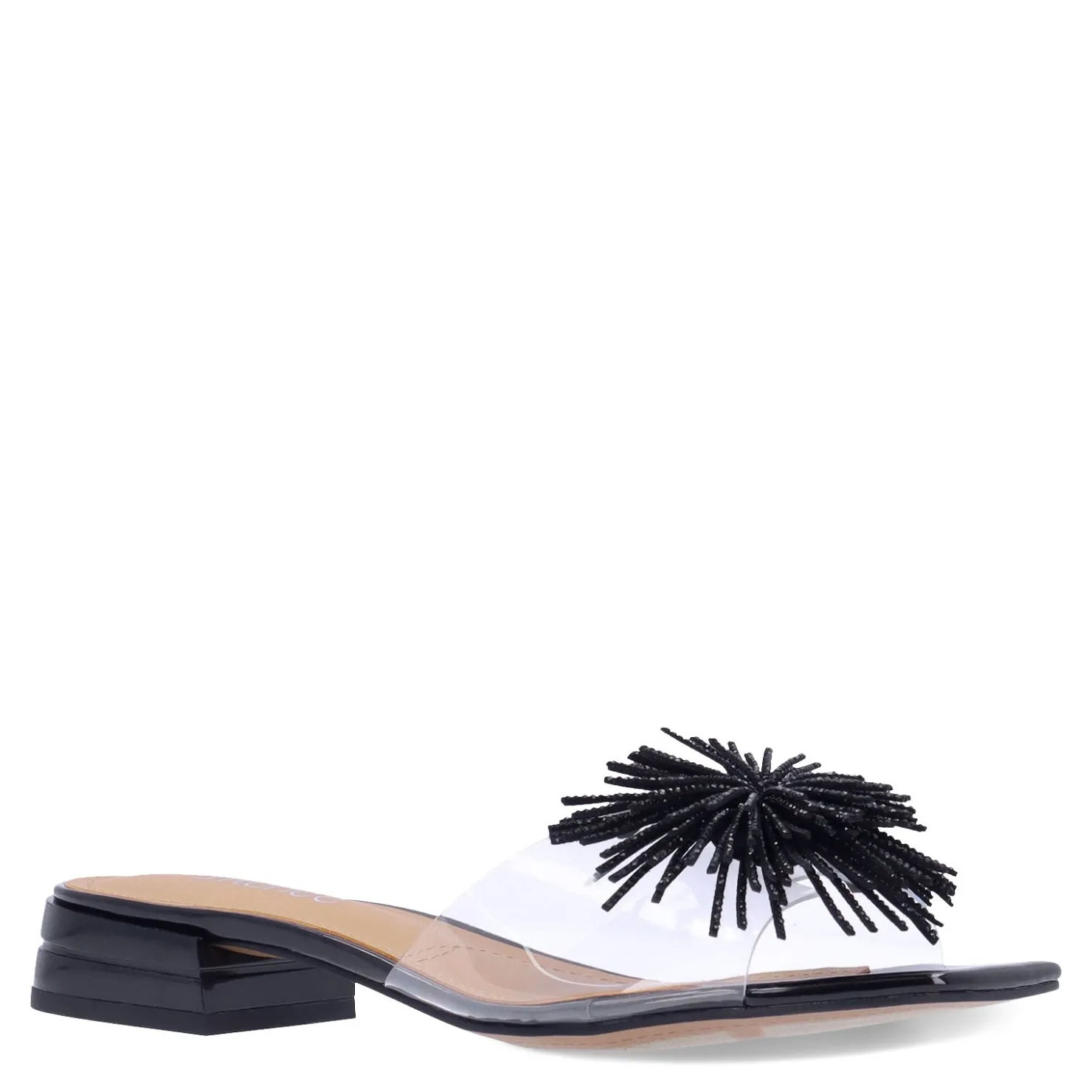 Heeled Sandals*J Renee Women's , Cherita Sandal Clear/Black