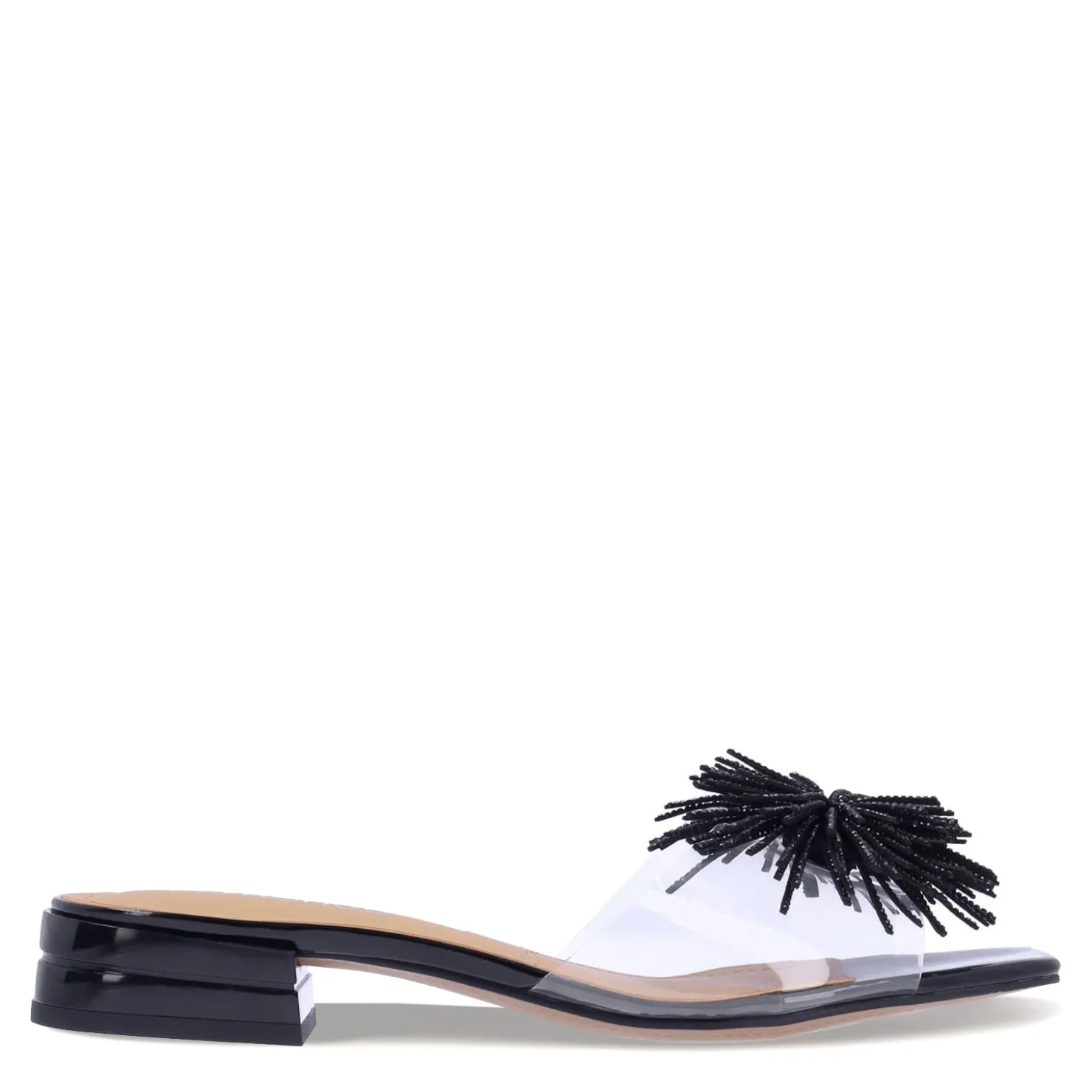 Heeled Sandals*J Renee Women's , Cherita Sandal Clear/Black