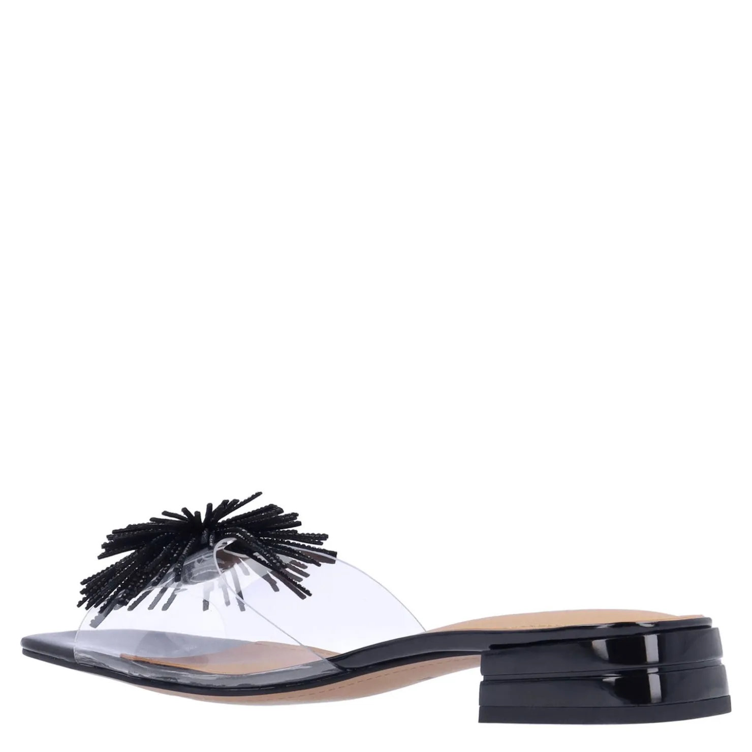 Heeled Sandals*J Renee Women's , Cherita Sandal Clear/Black