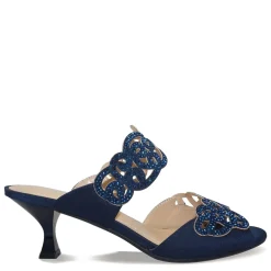 Heeled Sandals*J Renee Women's , Francie Sandal Navy Satin
