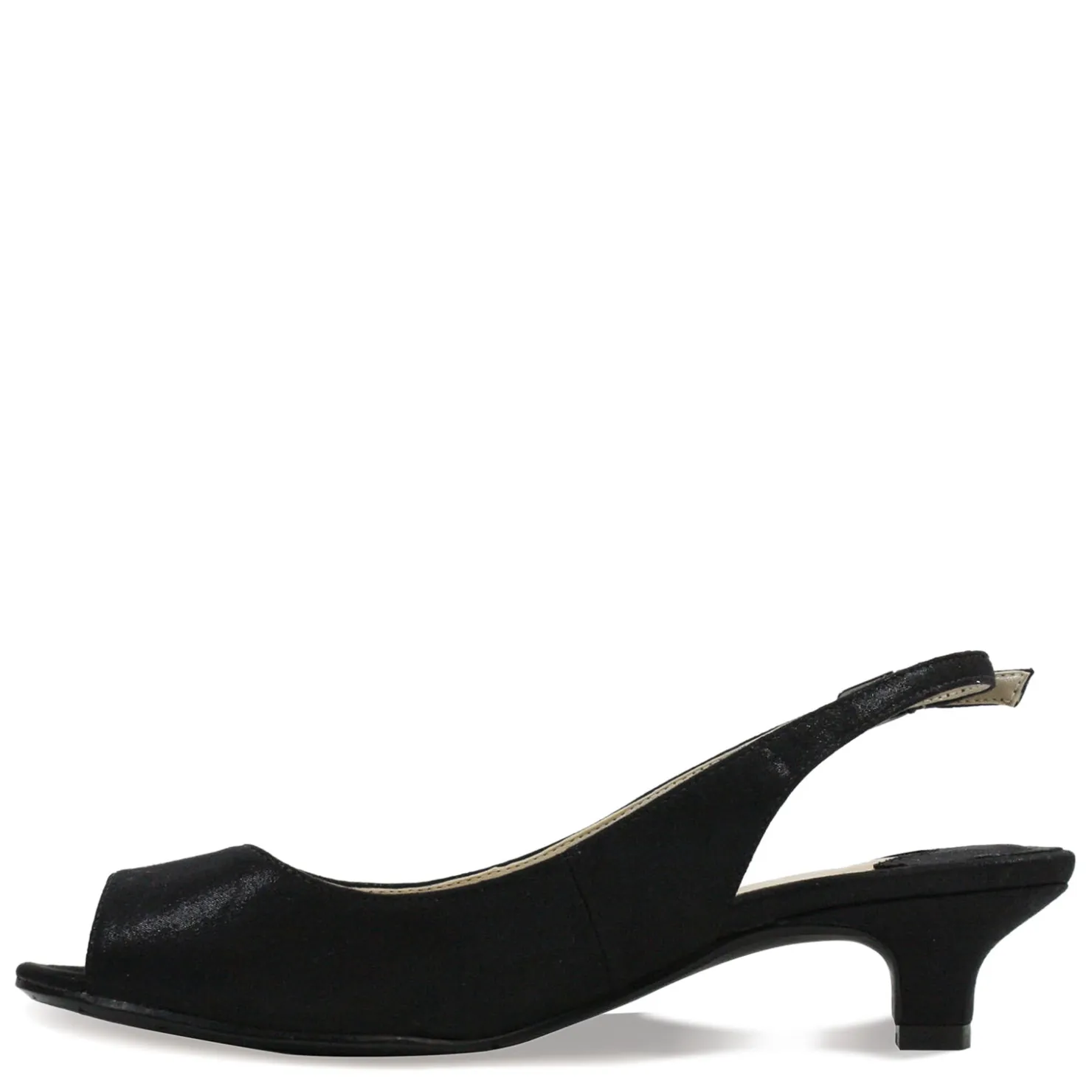 Heeled Sandals*J Renee Women's , Jenvey Sandal Black Satin