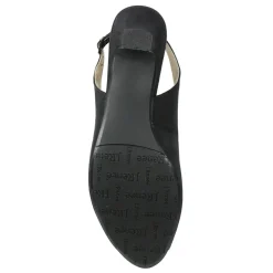 Heeled Sandals*J Renee Women's , Jenvey Sandal Black Satin