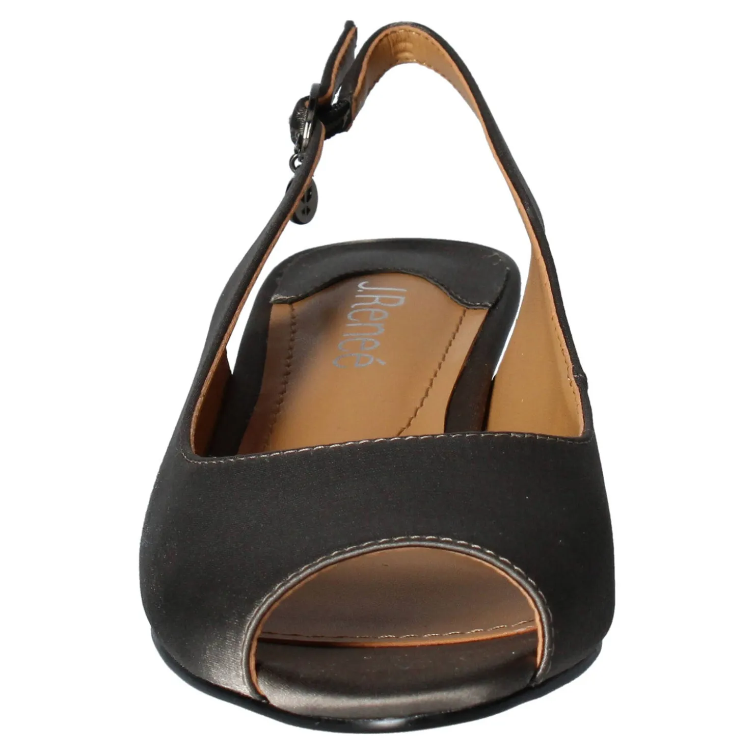 Heeled Sandals*J Renee Women's , Jenvey Sandal Grey Satin