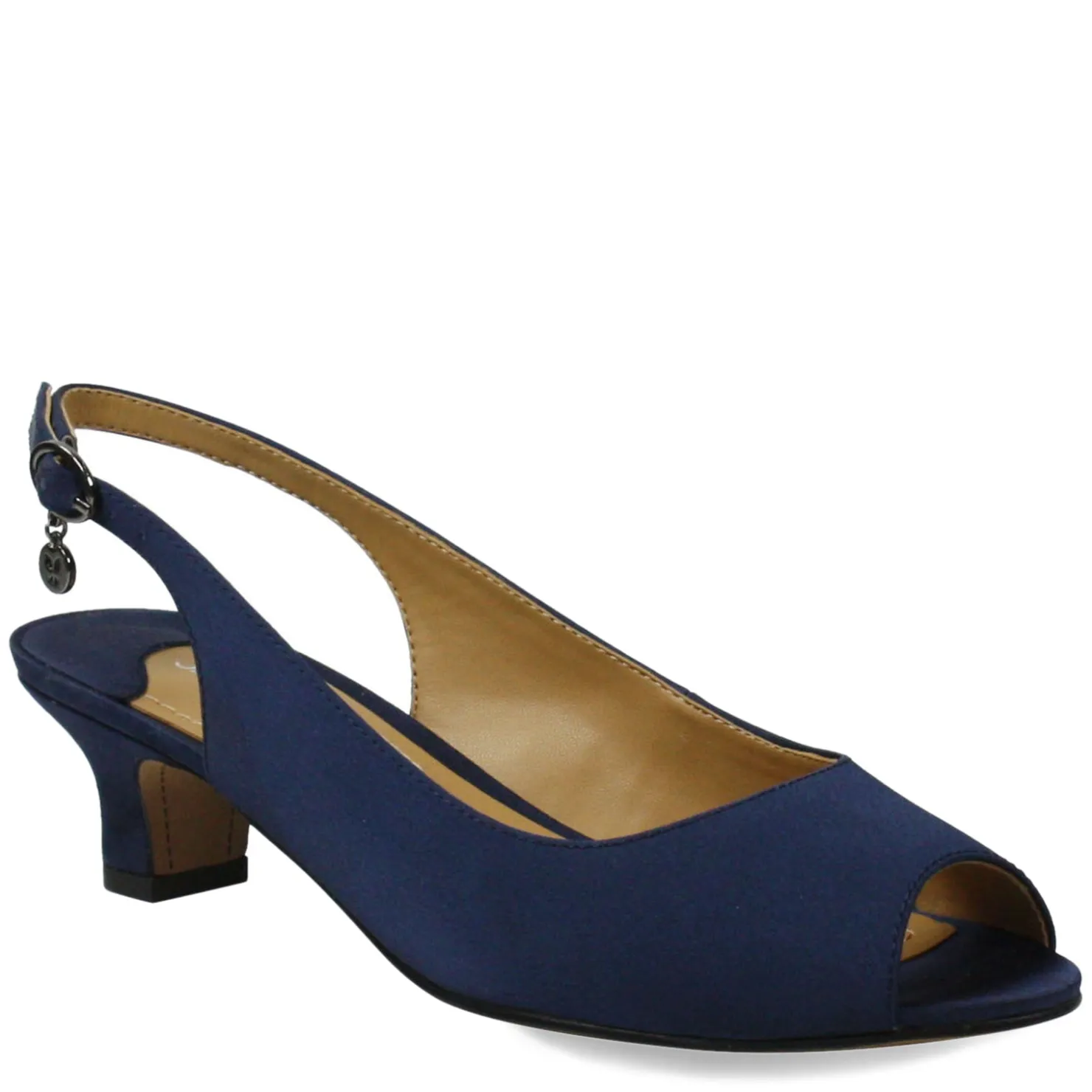 Heeled Sandals*J Renee Women's , Jenvey Sandal Navy Satin