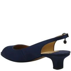 Heeled Sandals*J Renee Women's , Jenvey Sandal Navy Satin
