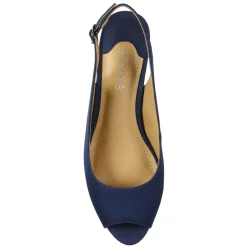 Heeled Sandals*J Renee Women's , Jenvey Sandal Navy Satin