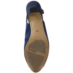 Heeled Sandals*J Renee Women's , Jenvey Sandal Navy Satin
